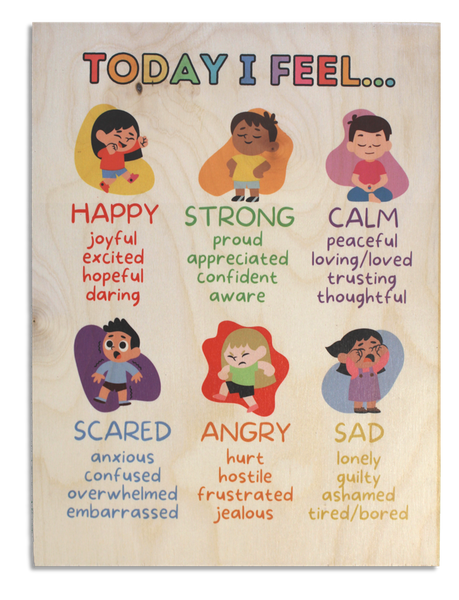Today I Feel wooden poster