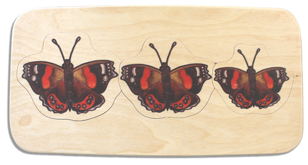 Three Red Admiral Butterflies puzzle