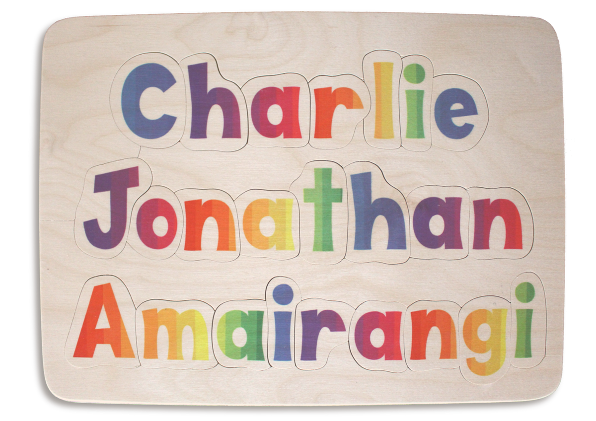 Name Puzzle EXTRA LARGE (up to 32 letters) Kiwi Made Toys