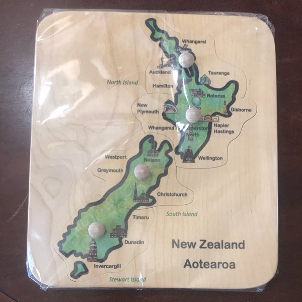 Second - NZ Map with knobs 4pces