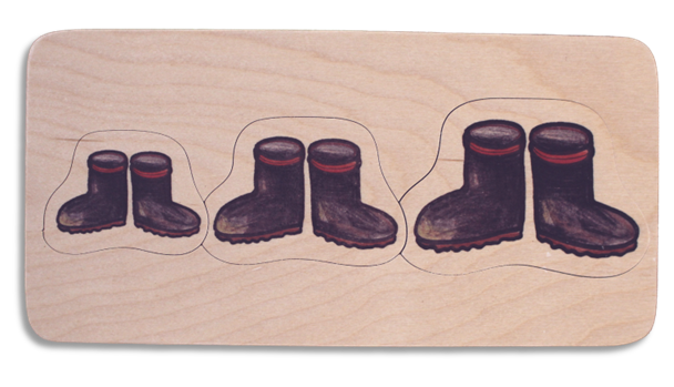 Wooden Gumboots Seriation Puzzle – Kiwi Made Toys