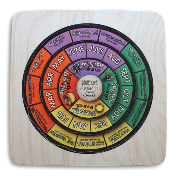 Wooden Maori Calendar Puzzle Kiwi Made Toys wooden-maori-calendar-puzzle-kiwi-made-toys