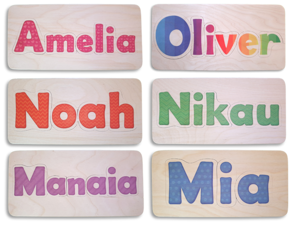 32 Letters Name Puzzle EXTRA LARGE (up to 32 letters) – Kiwi Made Toys