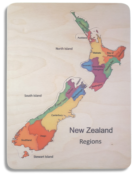 New Zealand Regional Map puzzle